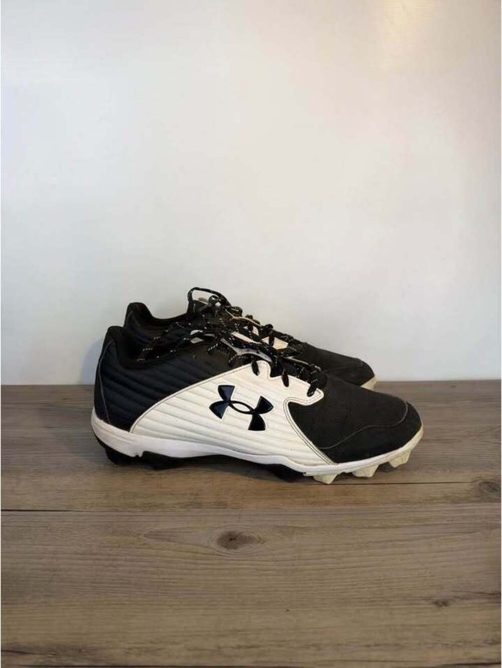 Under Armour Leadoff Low RM Molded Baseball Cleats Black White Men Size 13